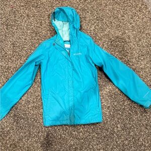Columbia Blue Raincoat Lightweight Athletic Style